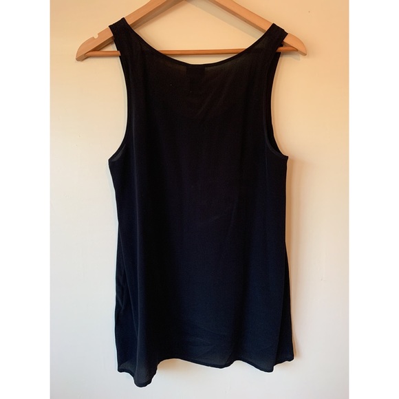 H&M black silk tank sz 6 - Picture 2 of 4